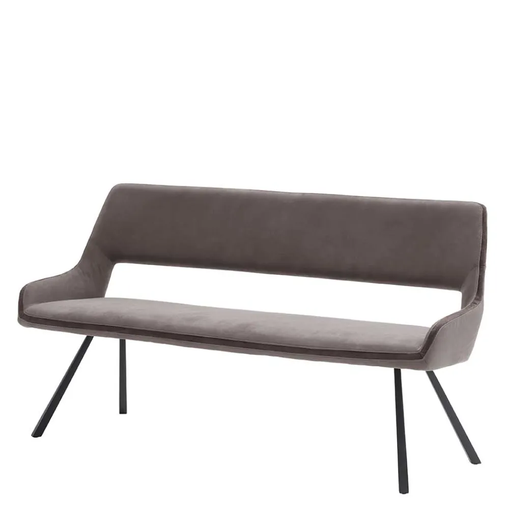 Wohnen Microfaser Esszimmerbank in Hellbraun - Puladium