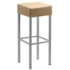 Wohnen Sessel & Hocker|Barhocker*Microfaser Hocker in Beige & Silber - Sognory