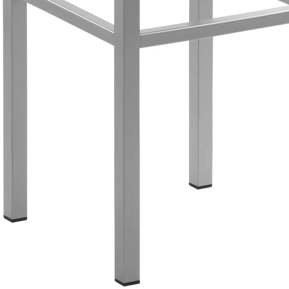 Wohnen Sessel & Hocker|Barhocker*Microfaser Hocker in Beige & Silber - Sognory