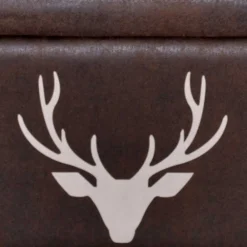 Wohnen Microfaser Polsterbank mit Hirsch Kopf - Miley
