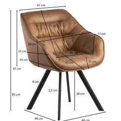 Wohnen Microfaser Polsterstuhl in Beige - Pacifigo
