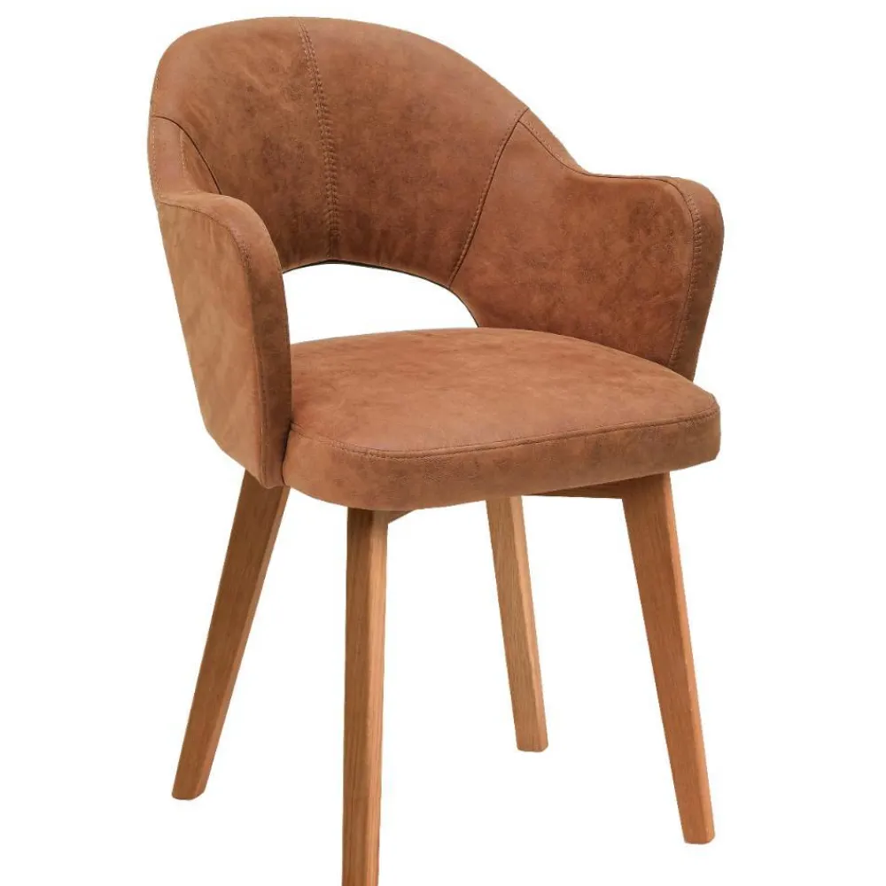 Wohnen Wohnzimmerstühle*Microfaserstuhl mit Armlehnen - Oseidon