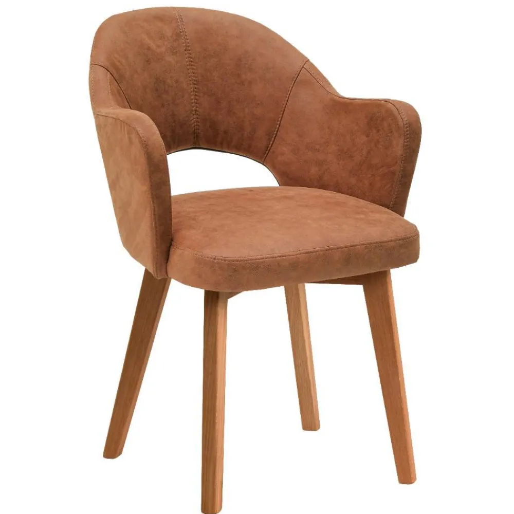 Wohnen Wohnzimmerstühle*Microfaserstuhl mit Armlehnen - Oseidon