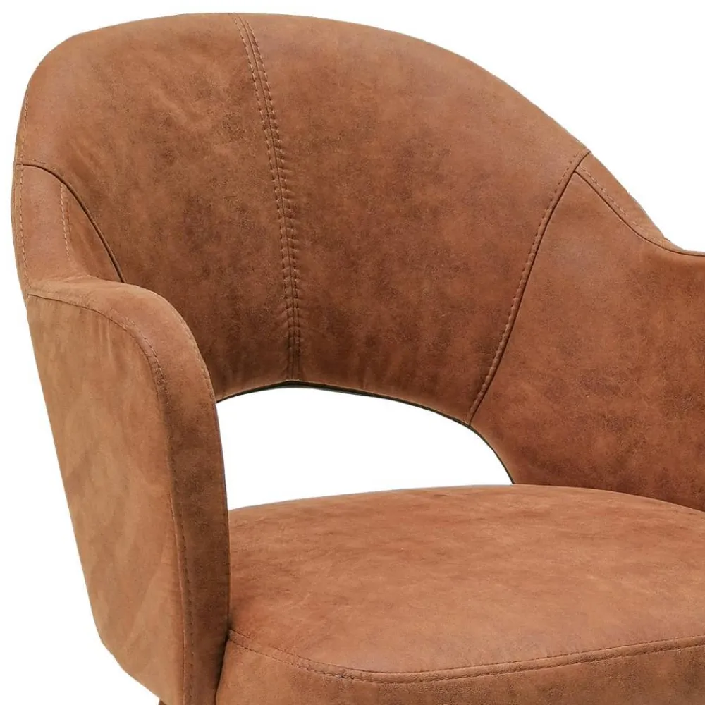 Wohnen Wohnzimmerstühle*Microfaserstuhl mit Armlehnen - Oseidon