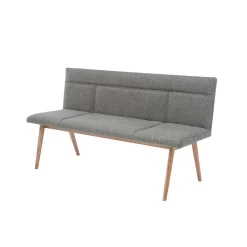 Wohnen Küchenbänke|Esszimmerbänke*Mid Century Esstisch Bank in Grau Webstoff - Tucina