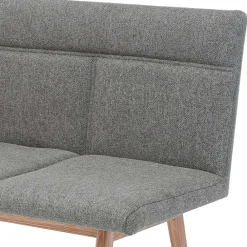 Wohnen Küchenbänke|Esszimmerbänke*Mid Century Esstisch Bank in Grau Webstoff - Tucina