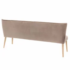 Wohnen Retro Möbel*Mid Century Polsterbank mit Lehne Convilla in Taupe Velours