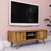 Wohnen Mid Century TV Lowboard aus Wildeiche massiv - Hardus