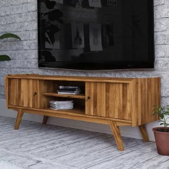 Wohnen Mid Century TV Lowboard aus Wildeiche massiv - Hardus
