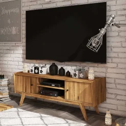 Wohnen Mid Century TV Lowboard aus Wildeiche massiv - Hardus