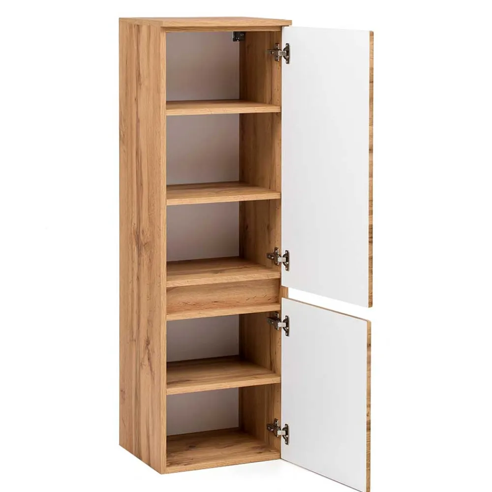 Wohnen Midi Badschrank in Holzoptik Wildeiche - Drumias