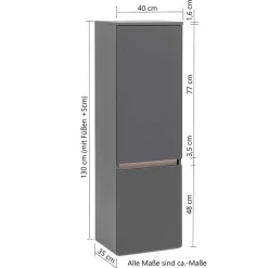 Wohnen Midi Badschrank in Holzoptik Wildeiche - Drumias