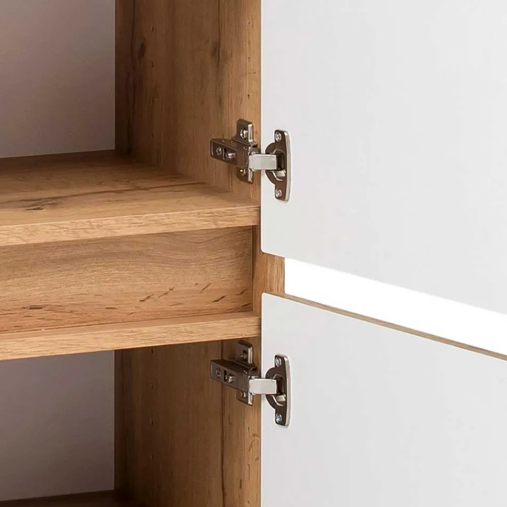 Wohnen Midi Badschrank in Holzoptik Wildeiche - Drumias