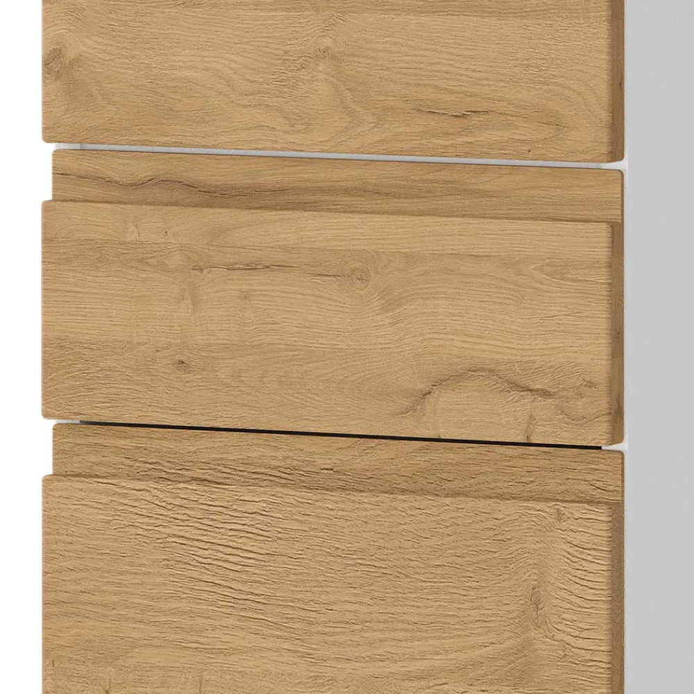 Wohnen Midi-Schrank in Wildeiche & Weiß - Aspariavo