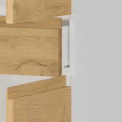 Wohnen Midi-Schrank in Wildeiche & Weiß - Aspariavo