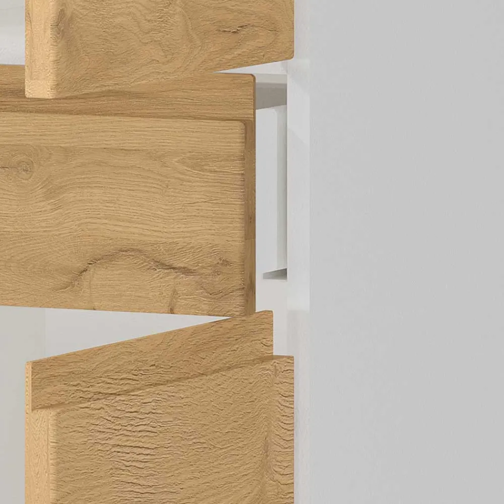 Wohnen Midi-Schrank in Wildeiche & Weiß - Aspariavo