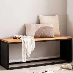 Wohnen Küchenbänke|Esszimmerbänke*Minimalistische Bank aus Akazie Massivholz - Zyrafete