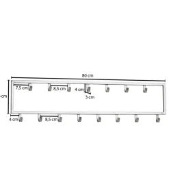 Wohnen Bürogarderoben*Minimalistische Wandgarderobe mit 15 Kleiderhaken - Mialan