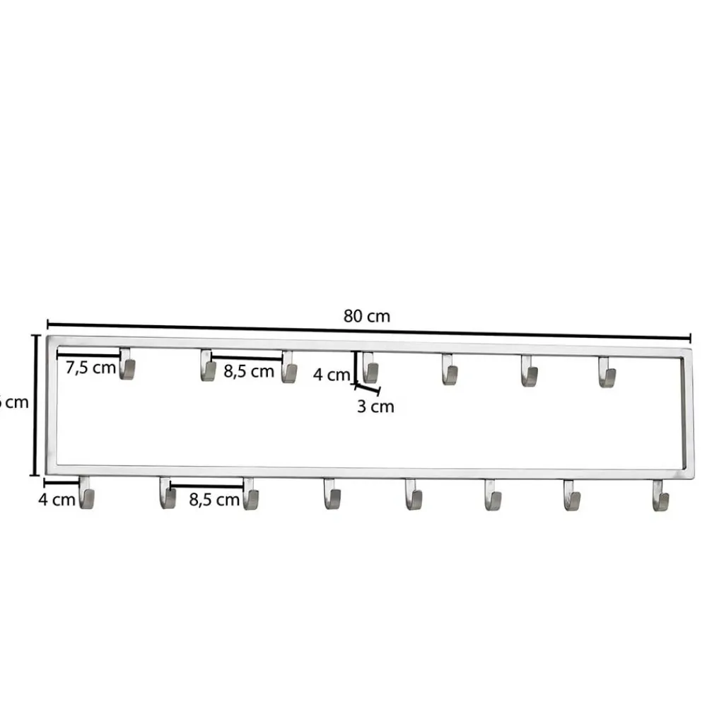Wohnen Bürogarderoben*Minimalistische Wandgarderobe mit 15 Kleiderhaken - Mialan