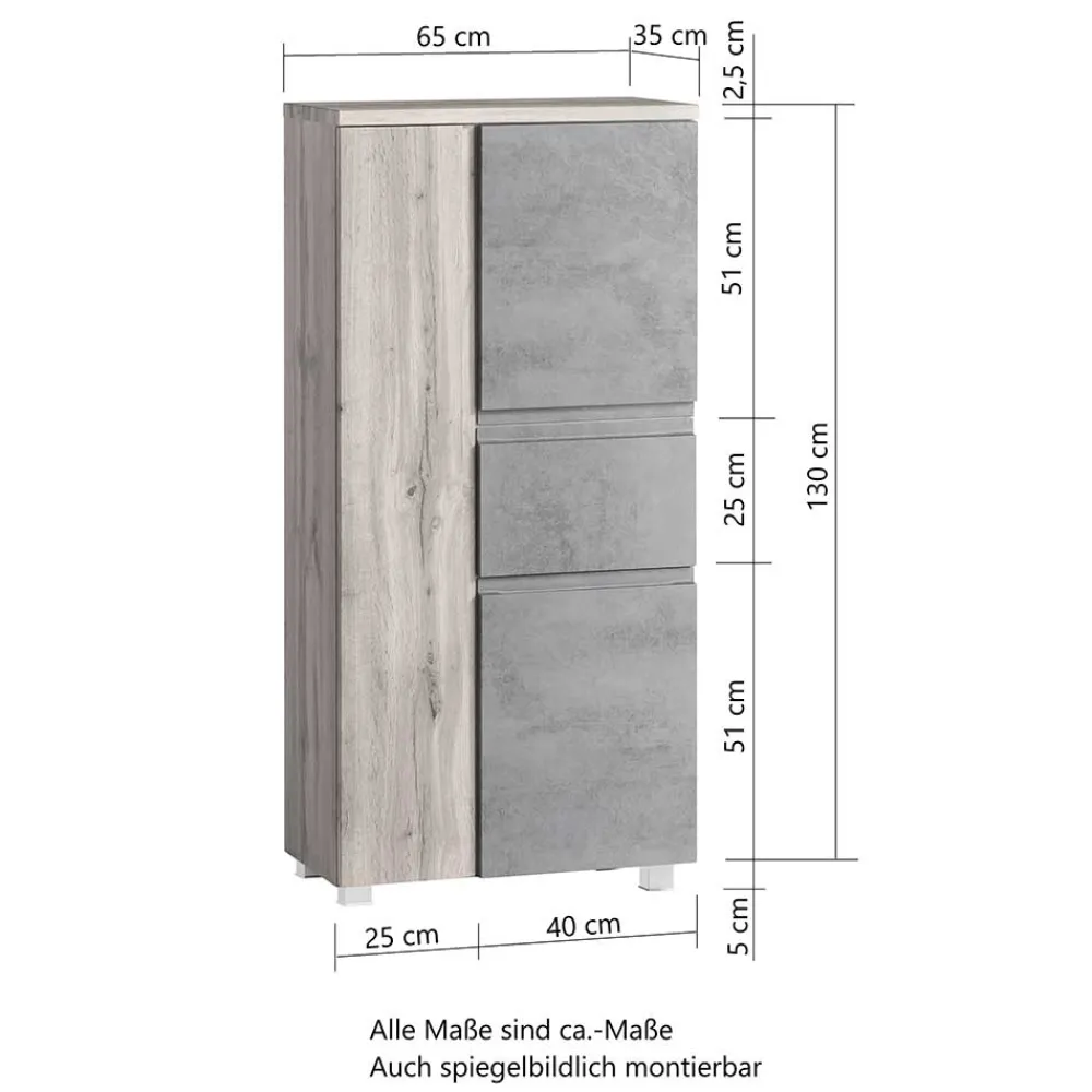 Wohnen Badschränke*Mittelgroßer Badschrank - stehend oder hängend - Jambi