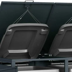 Wohnen Mülltonnenbox*Mülltonnenbox in Anthrazit für zwei Tonnen - Rovert