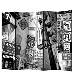 Wohnen Wohnzimmer-Regale|Paravents*Mobile Trennwand mit New York Schilder Motiv - Aurach