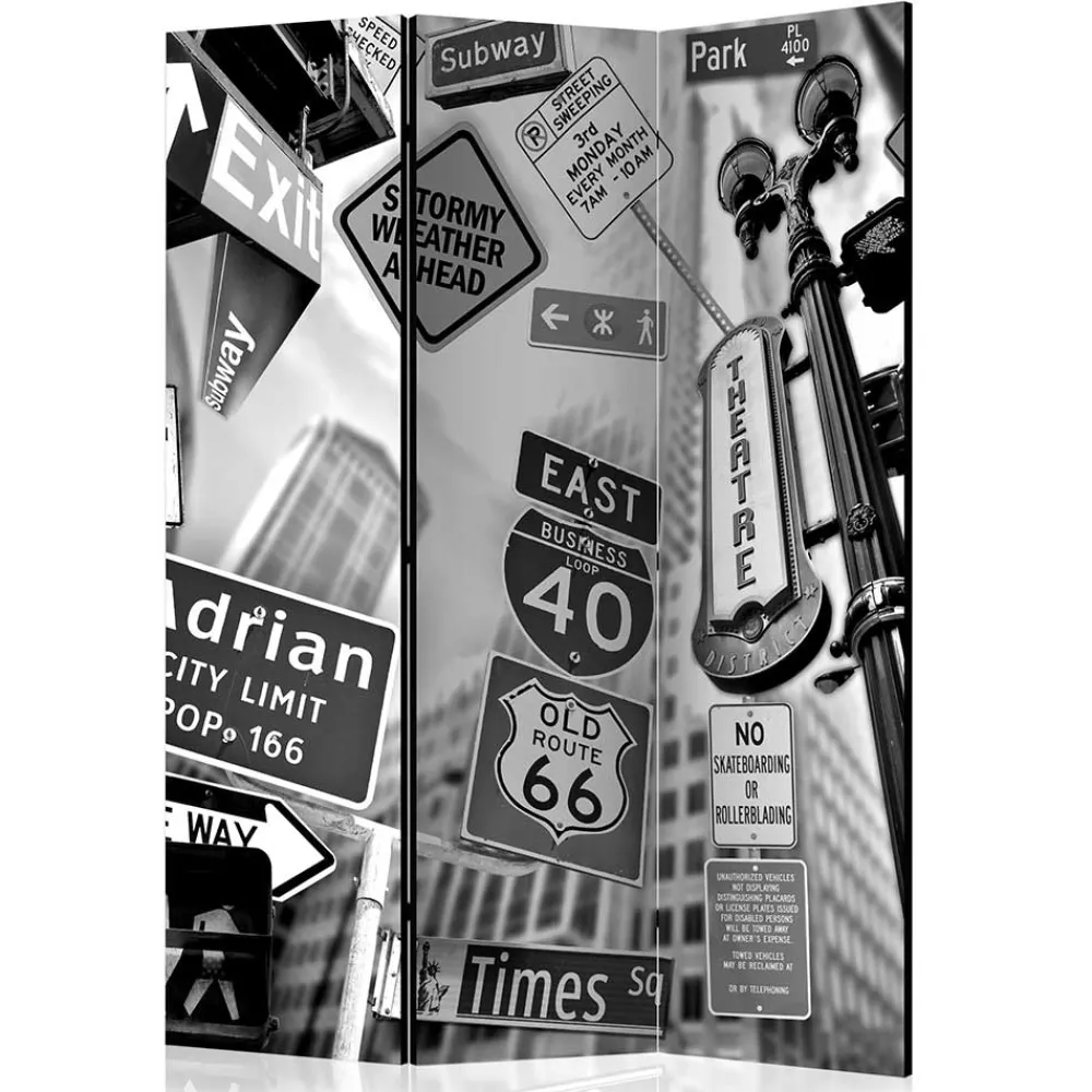 Wohnen Wohnzimmer-Regale|Paravents*Mobile Trennwand mit New York Schilder Motiv - Aurach