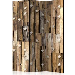 Wohnen Wohnzimmer-Regale*Mobiler Design Paravent Holz & Sterne - Dalicia
