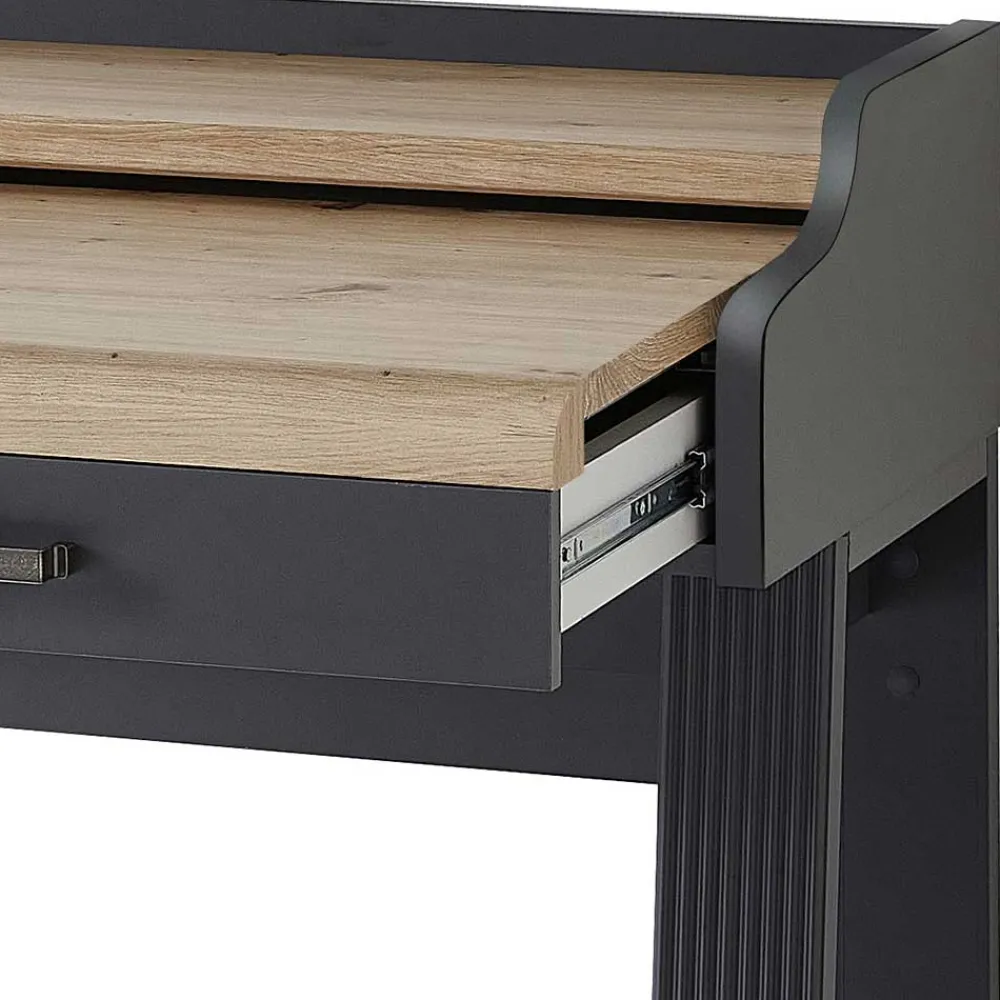 Wohnen Landhausmöbel|Bürotische*Modern Country Computertisch in Grau & Eiche - Joe