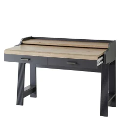 Wohnen Landhausmöbel|Bürotische*Modern Country Computertisch in Grau & Eiche - Joe