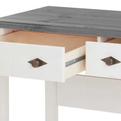 Wohnen Modern Country Frisiertisch Set zweifarbig - Mirandesca (dreiteilig)