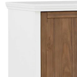 Wohnen Modern Country Highboard in Weiß - Yakos