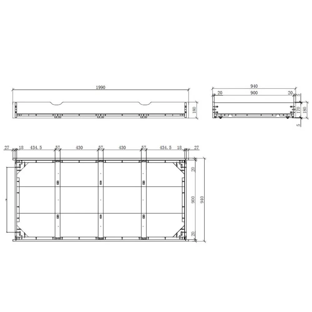 Kinder Wohnen Modern Country Kinderbett in Weiß - Ellen