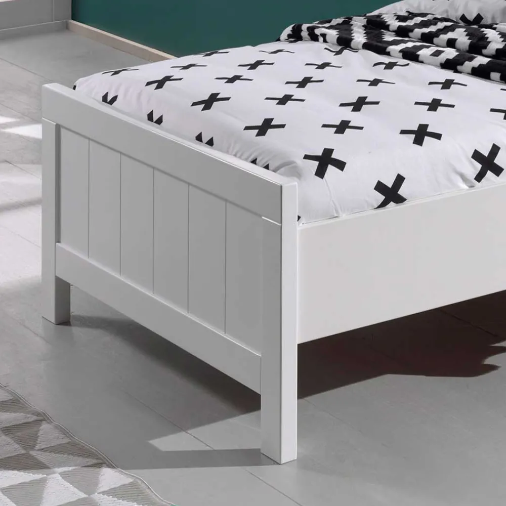 Kinder Wohnen Modern Country Kinderbett in Weiß - Ellen