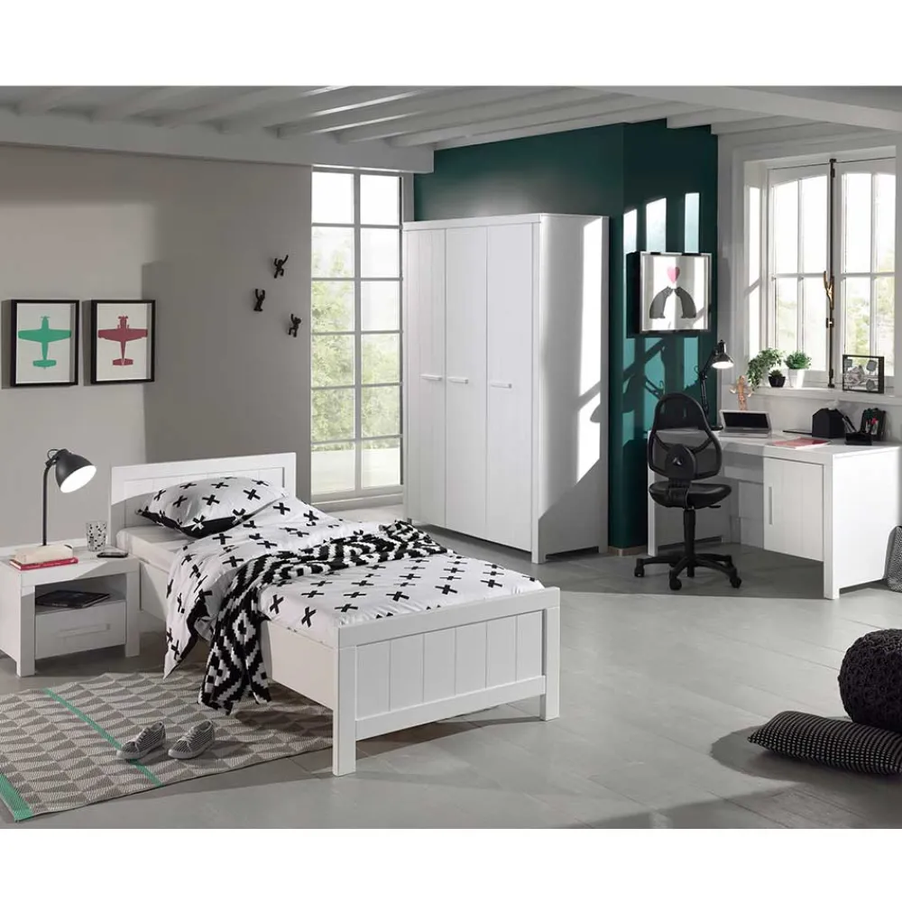 Kinder Wohnen Modern Country Kinderzimmer in Weiß - Ellen (vierteilig)