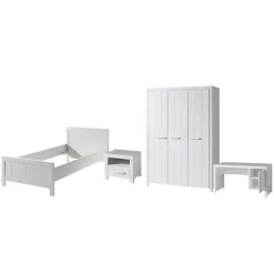 Kinder Wohnen Modern Country Kinderzimmer in Weiß - Ellen (vierteilig)