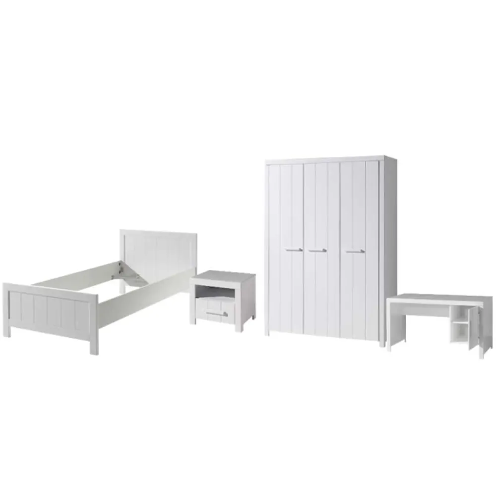 Kinder Wohnen Modern Country Kinderzimmer in Weiß - Ellen (vierteilig)