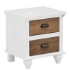 Wohnen Modern Country Nachtkommode in Weiß - Yakos