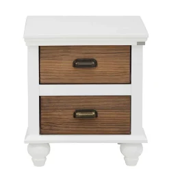 Wohnen Modern Country Nachtkommode in Weiß - Yakos