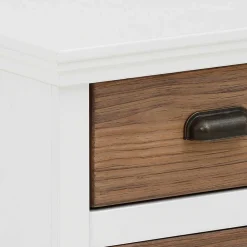 Wohnen Modern Country Nachtkommode in Weiß - Yakos