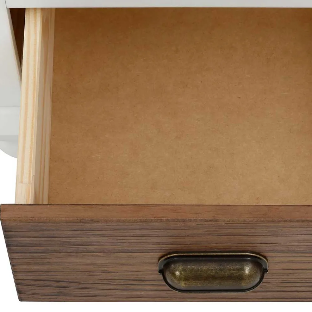 Wohnen Modern Country Nachtkommode in Weiß - Yakos