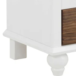 Wohnen Modern Country Nachtkommode in Weiß - Yakos