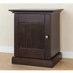 Wohnen Modern Country Nachtschrank in Dunkelbraun - Nauizia