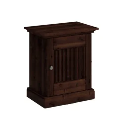 Wohnen Modern Country Nachtschrank in Dunkelbraun - Nauizia