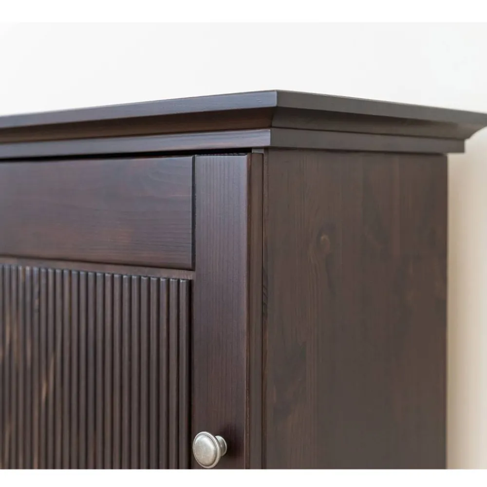 Wohnen Modern Country Nachtschrank in Dunkelbraun - Nauizia