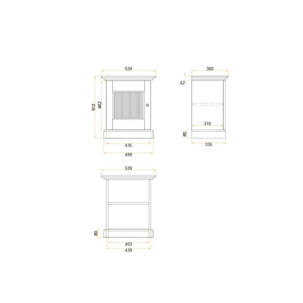 Wohnen Modern Country Nachtschrank in Dunkelbraun - Nauizia