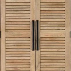 Wohnen Garderobenschränke*Modern Country Schrank mit Lamellentüren - Muray