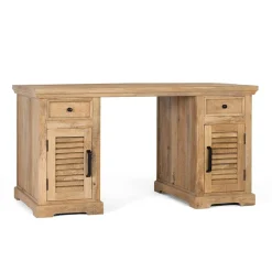 Wohnen Naturholzmöbel|Landhausmöbel*Modern Country Schreibtisch mit Lamellentüren - Muray