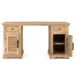 Wohnen Naturholzmöbel|Landhausmöbel*Modern Country Schreibtisch mit Lamellentüren - Muray