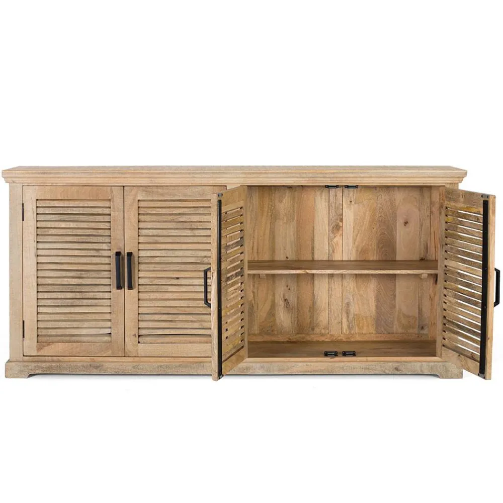 Wohnen Modern Country Sideboard mit Lamellentüren - Muray